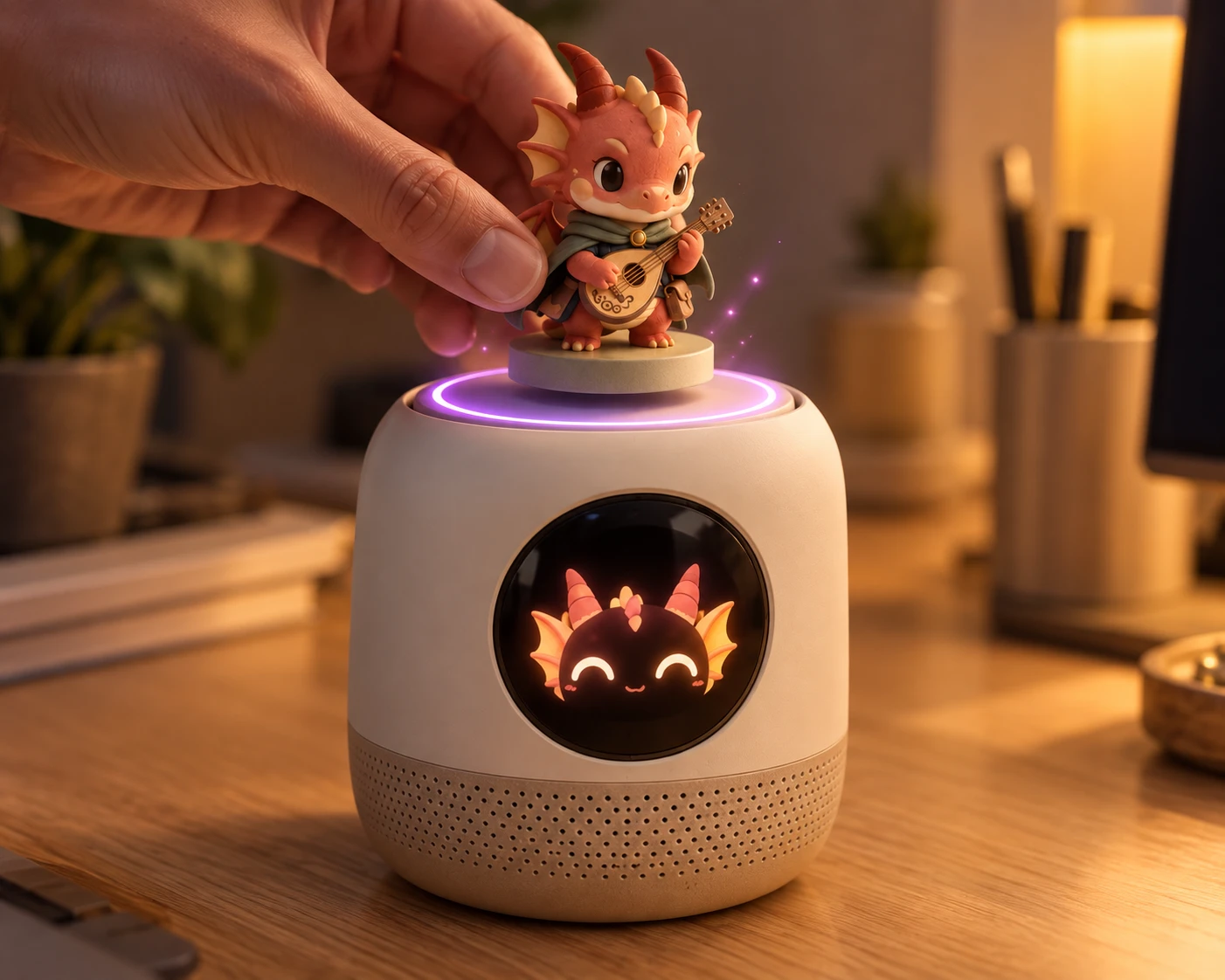 The round Pebble concept with a circular screen